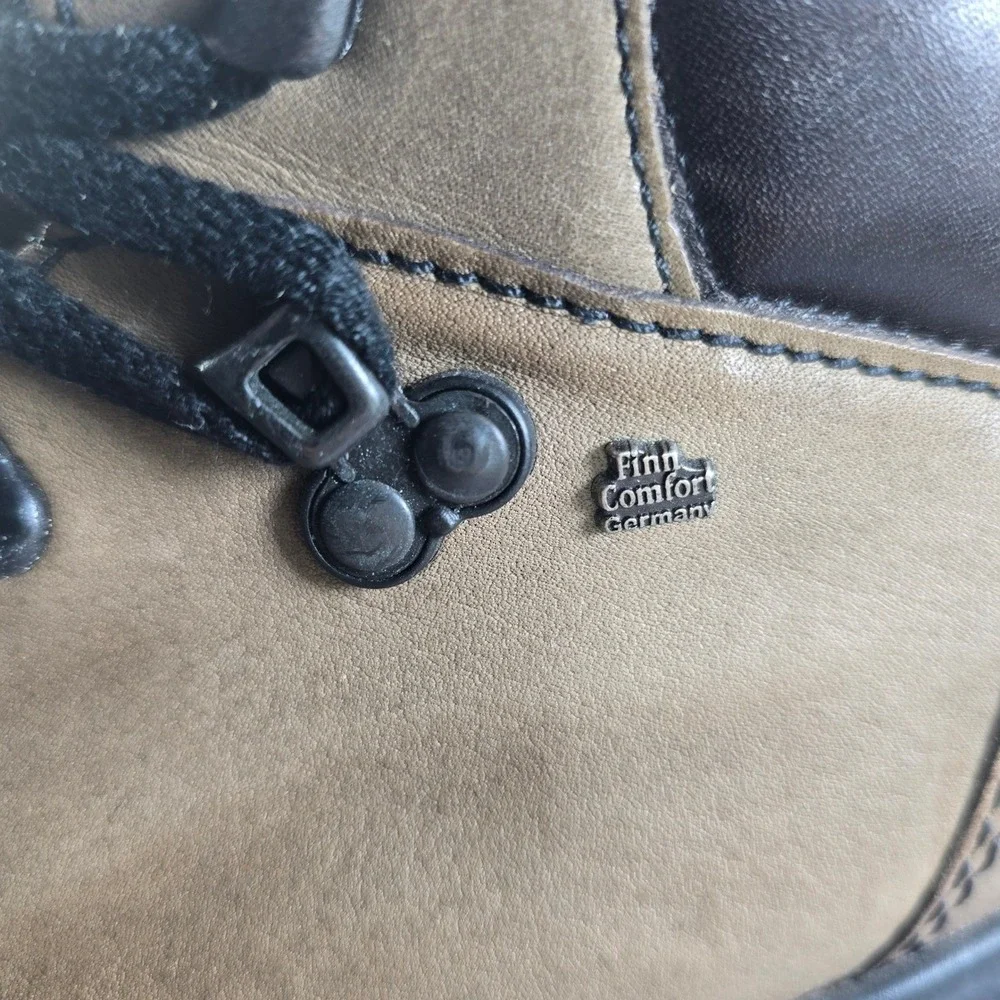 Finn‎ Comfort Germany Leather Hiking Boots Brown Mens Size UK 7.5W (US 8W)